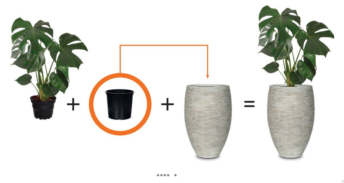Artificielles - Insert cache-pot 29x35 13L - dimhaut: H 29 cm - Imagen 2