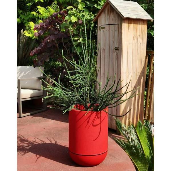 Riviera - Bac A Fleurs - Riss - Riviera Granit Tulipe - Plastique - Diametre 50 Cm - Rouge - Image 3