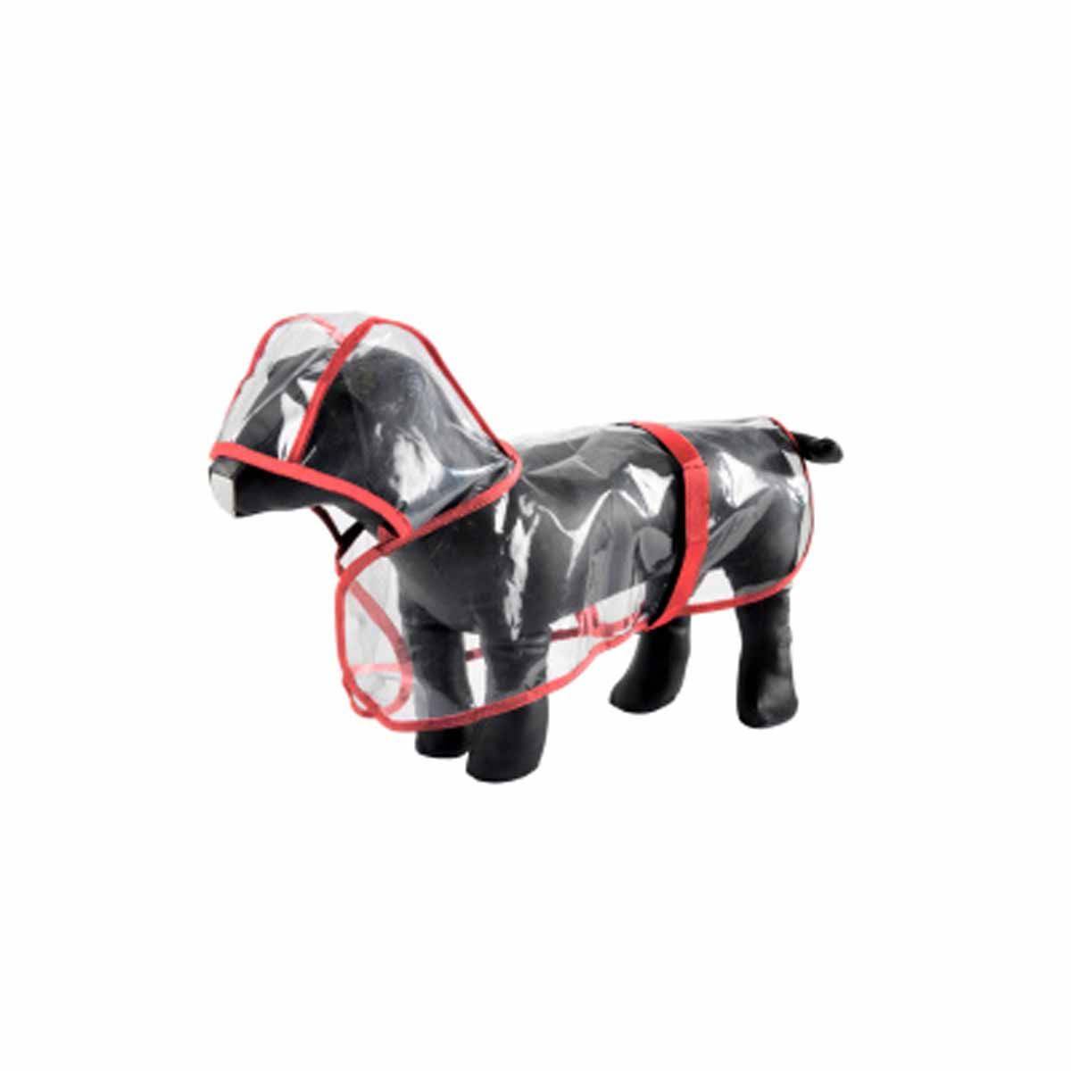 Love Story - Imperméable pour Chien "Transparent" 30cm Rouge - Image 2