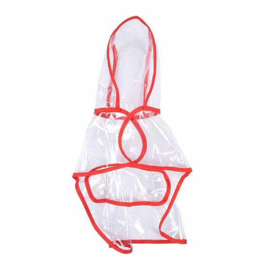 Love Story - Imperméable pour Chien "Transparent" 30cm Rouge - Image 1