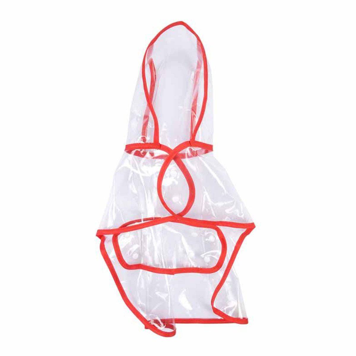 Love Story - Imperméable pour Chien "Transparent" 30cm Rouge - Image 1