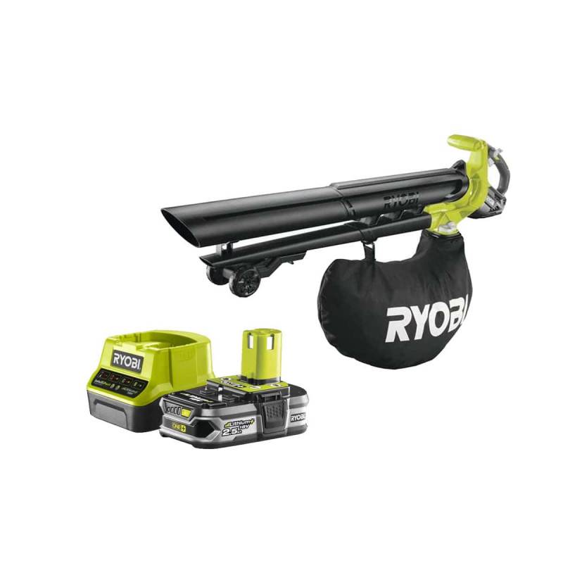 Ryobi - Pack RYOBI Souffleur aspiro-broyeur 18V One+ Brushless OBV18 - 1 Batterie 2.5Ah - 1 Chargeur rapide RC18120-125 - Image 1
