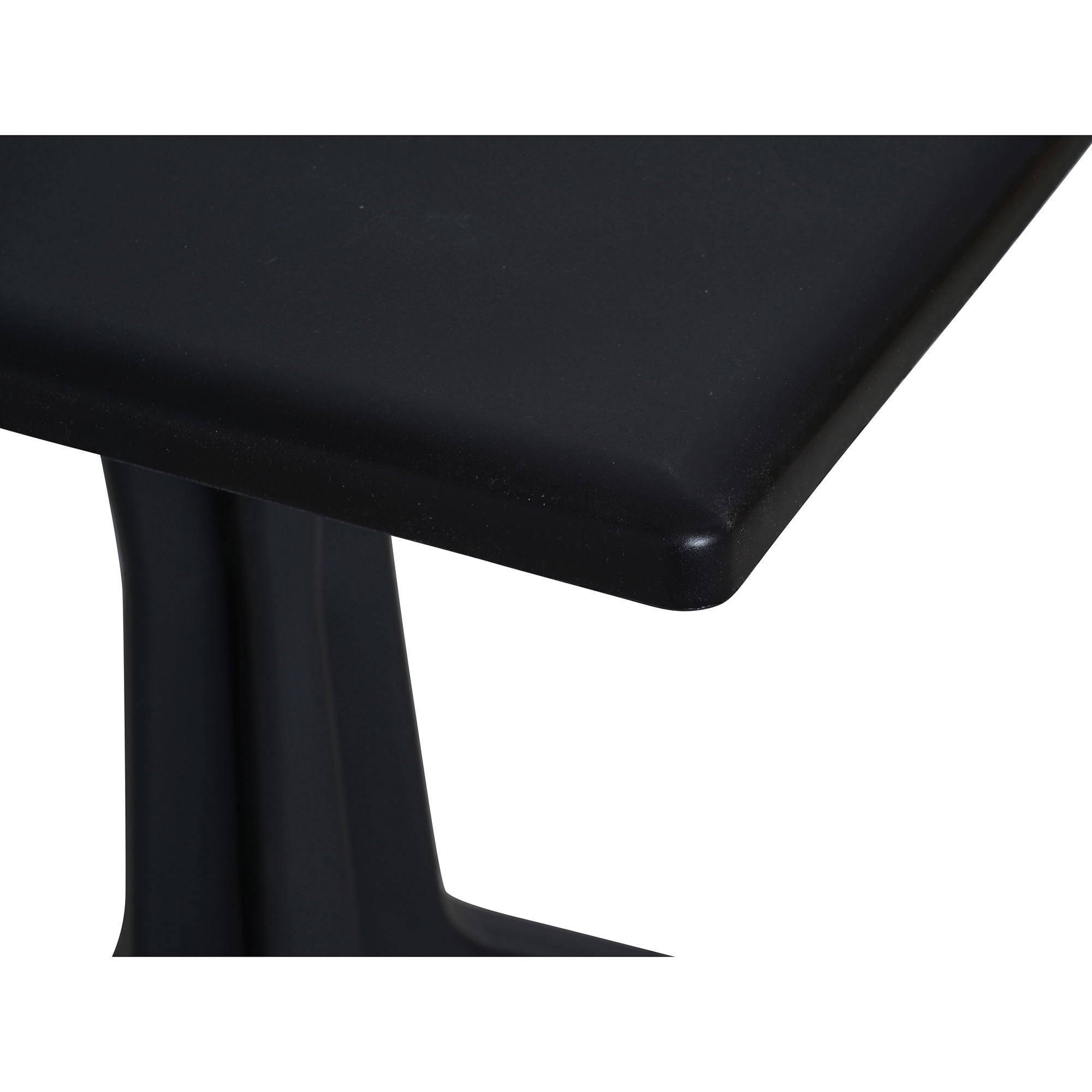 Dmora - Table d'extérieur Dmondel, Étagère carrée fixe, Table de jardin polyvalente, 100% Made in Italy, 70x70h72 cm, Anthracite - Dmora - Imagen 4