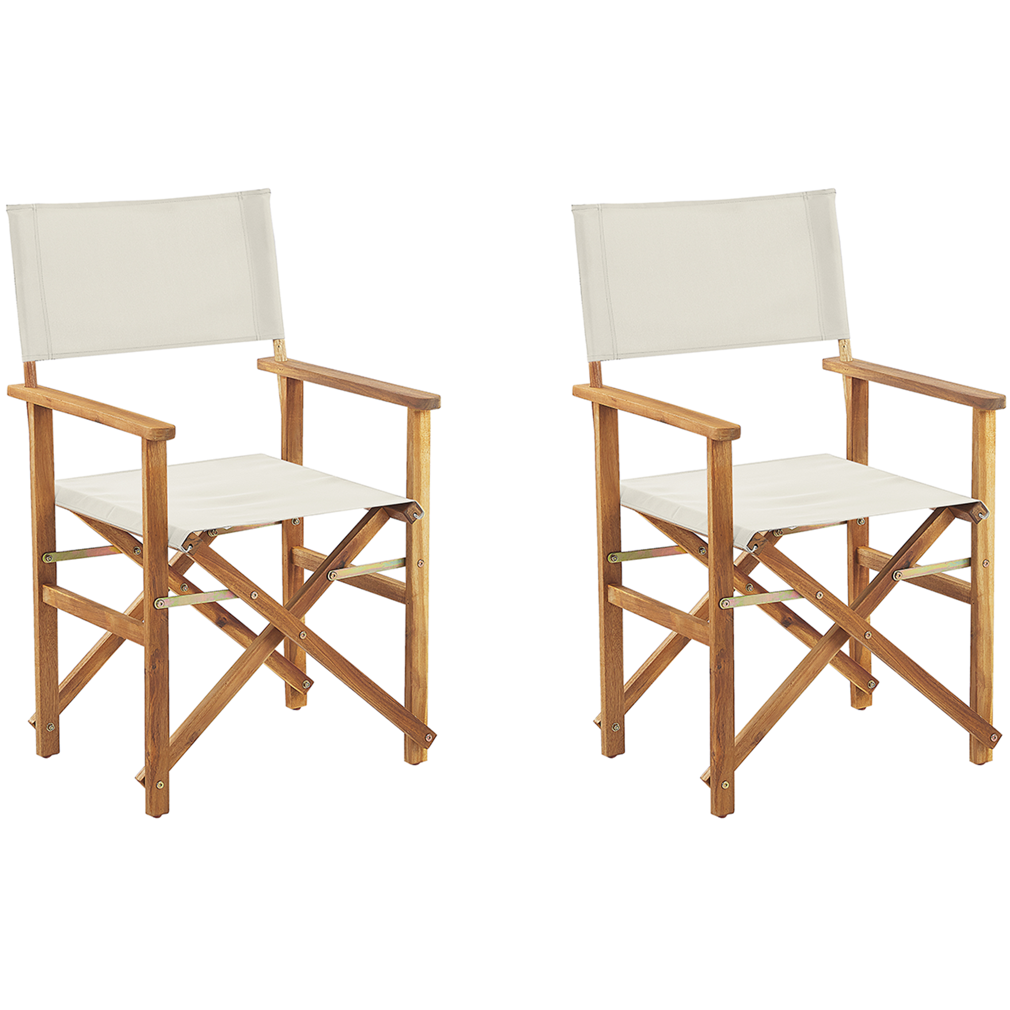 Beliani - Chaise de jardin Tissu Blanc cassé CINE - Beliani - Imagen 2