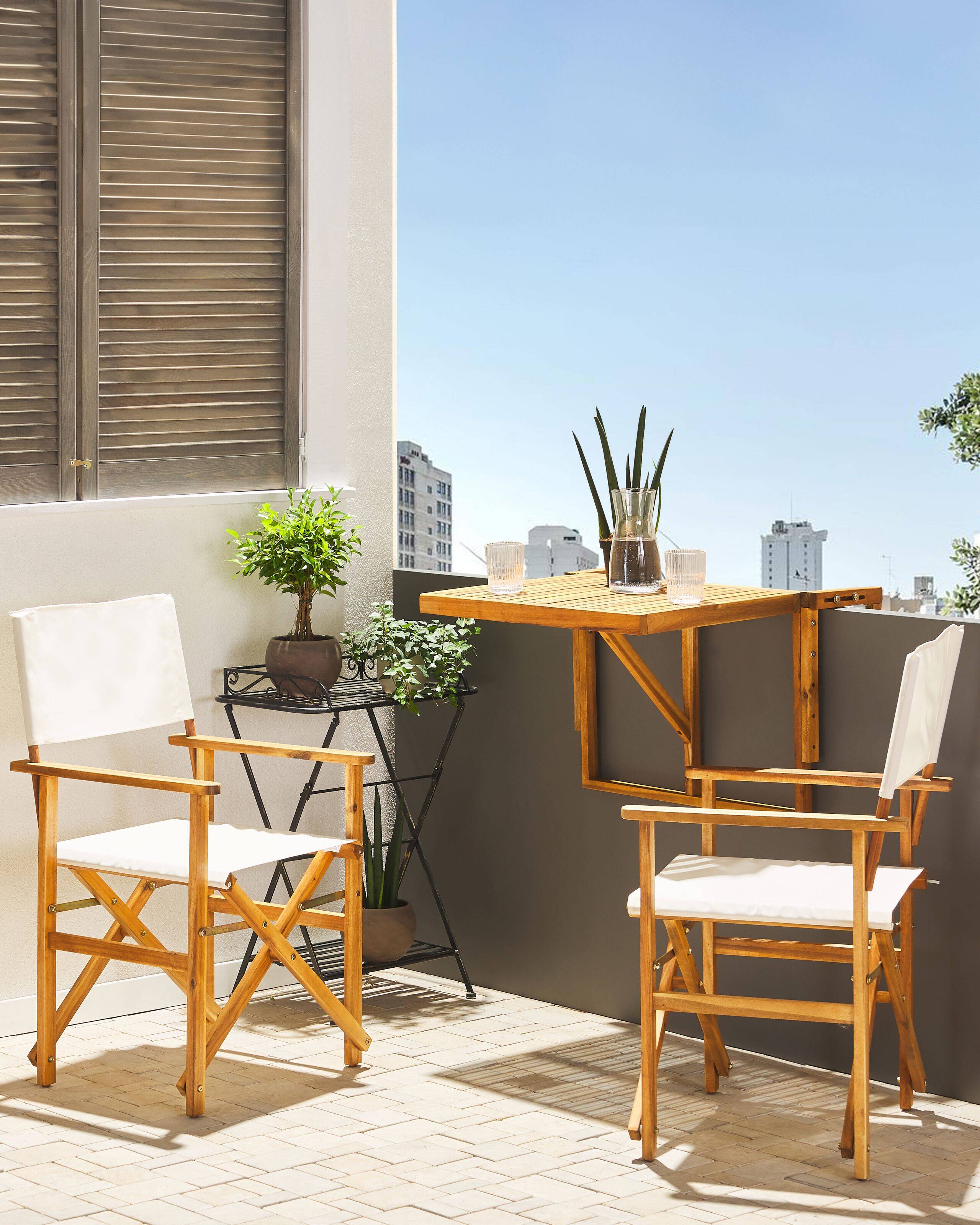 Beliani - Chaise de jardin Tissu Blanc cassé CINE - Beliani - Imagen 1