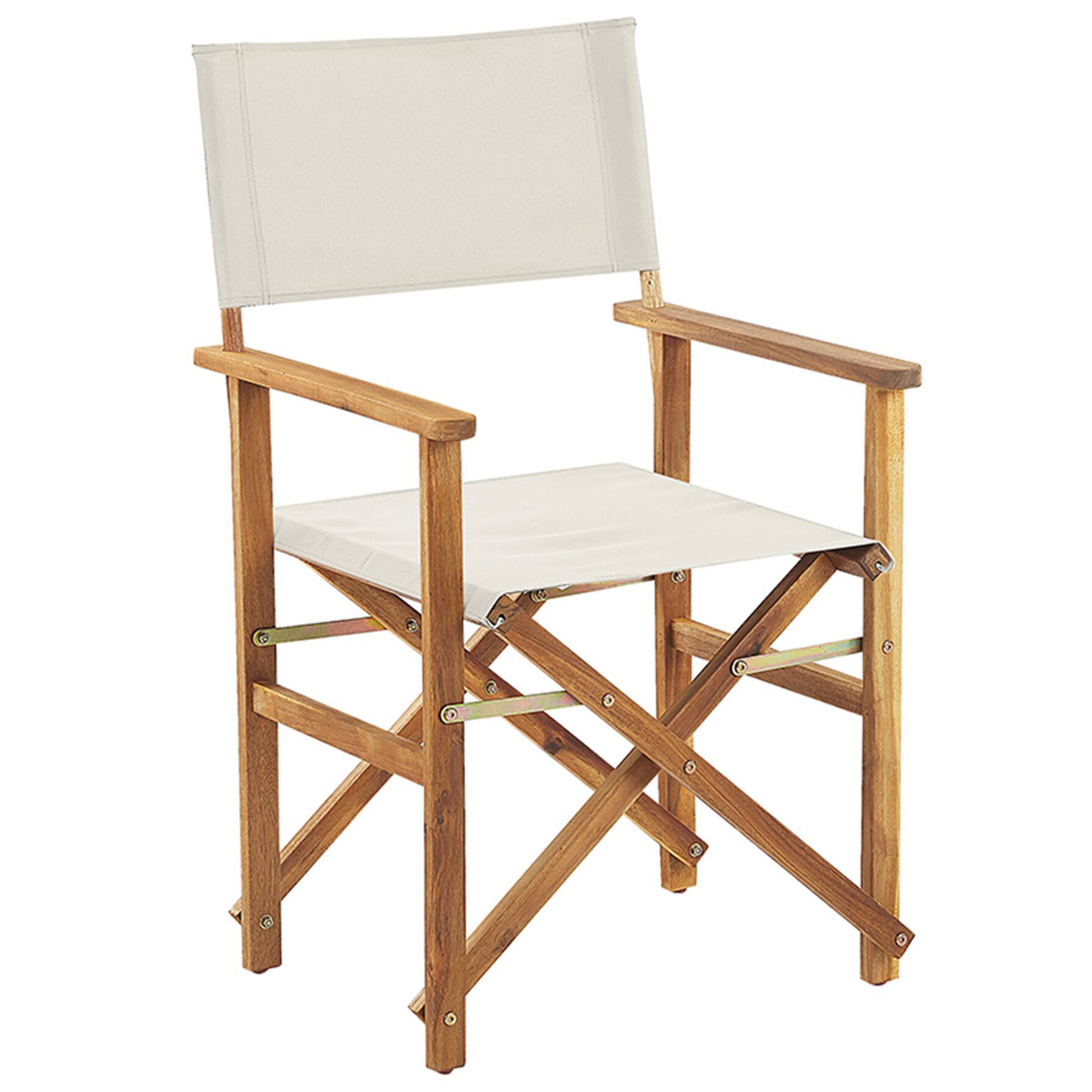 Beliani - Chaise de jardin Tissu Blanc cassé CINE - Beliani - Imagen 4