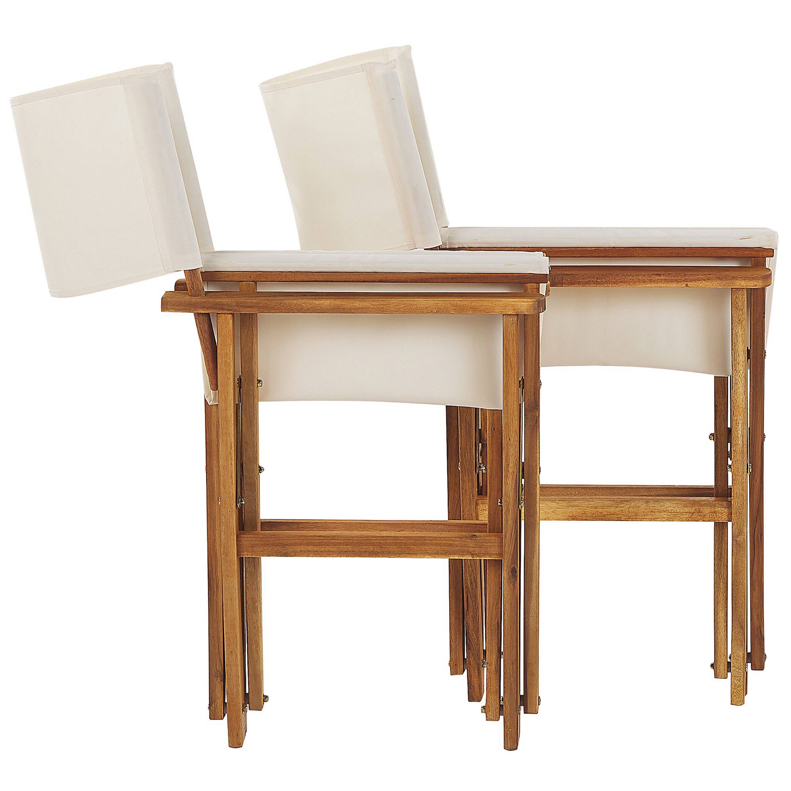 Beliani - Chaise de jardin Tissu Blanc cassé CINE - Beliani - Imagen 7