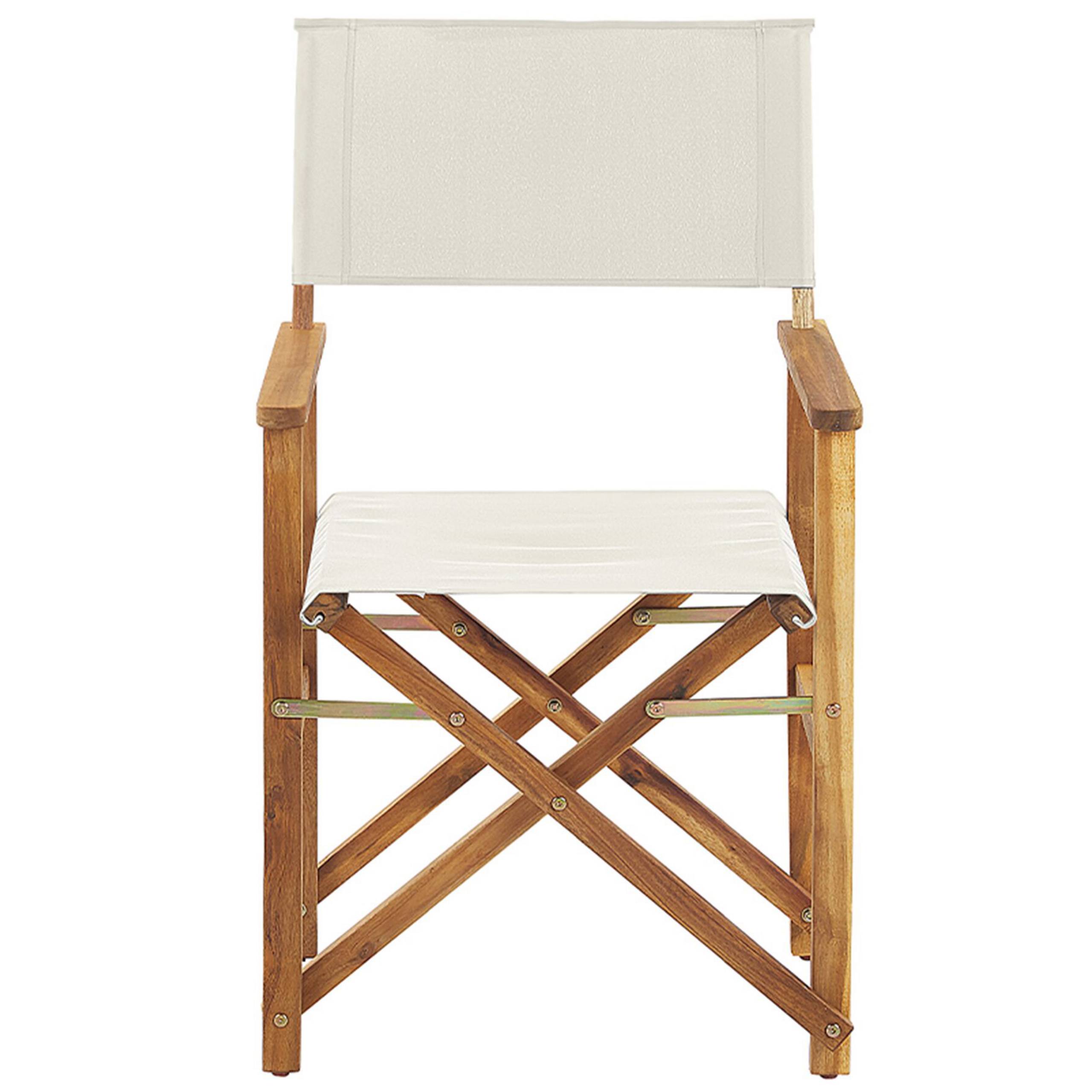 Beliani - Chaise de jardin Tissu Blanc cassé CINE - Beliani - Imagen 5