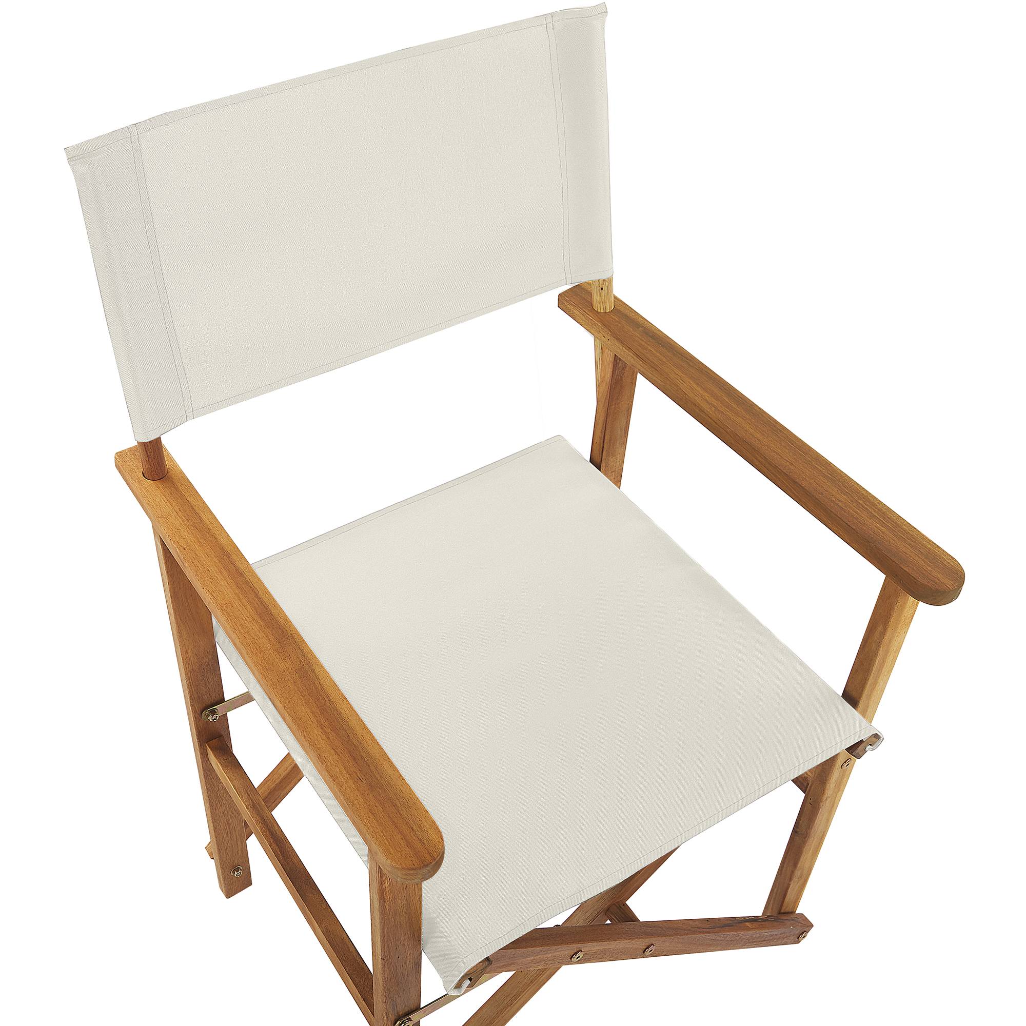 Beliani - Chaise de jardin Tissu Blanc cassé CINE - Beliani - Imagen 8