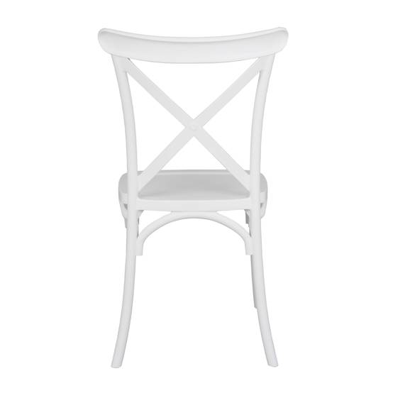Oviala - Lot de 4 chaises de terrasse en plastique blanc Dublin - Oviala - Imagen 5