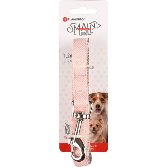 Laisse Small dog rose 120 x 1.5 cm pour chiens. - Image 2