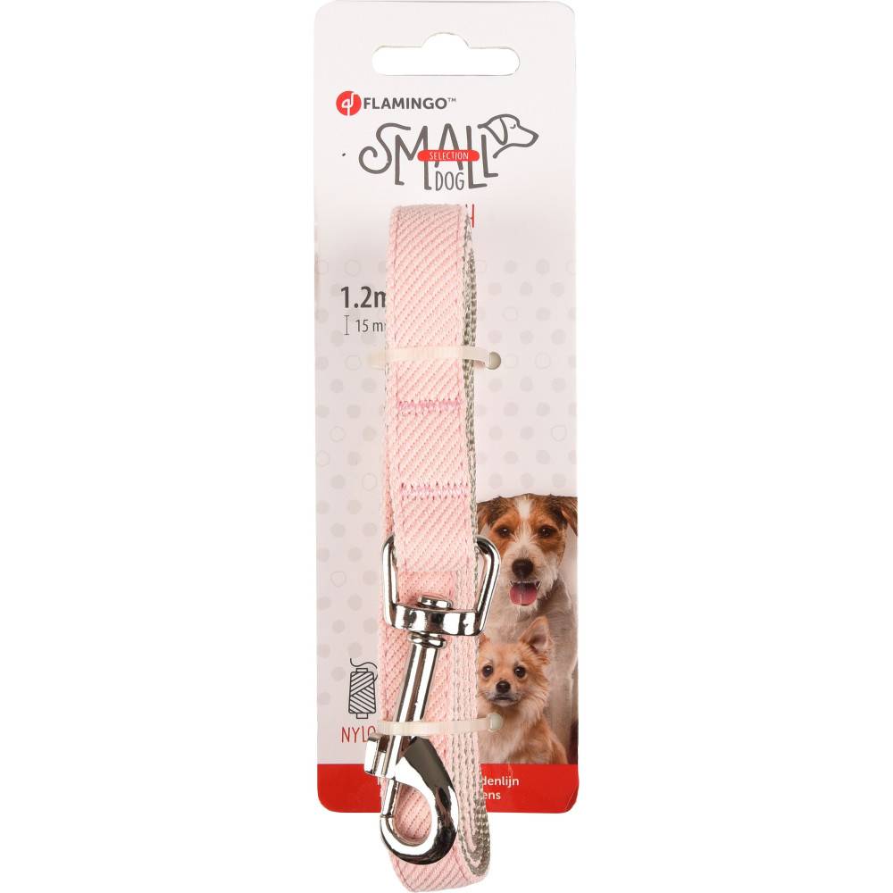 Laisse Small dog rose  120 x 1.5 cm pour chiens. - Imagen 2