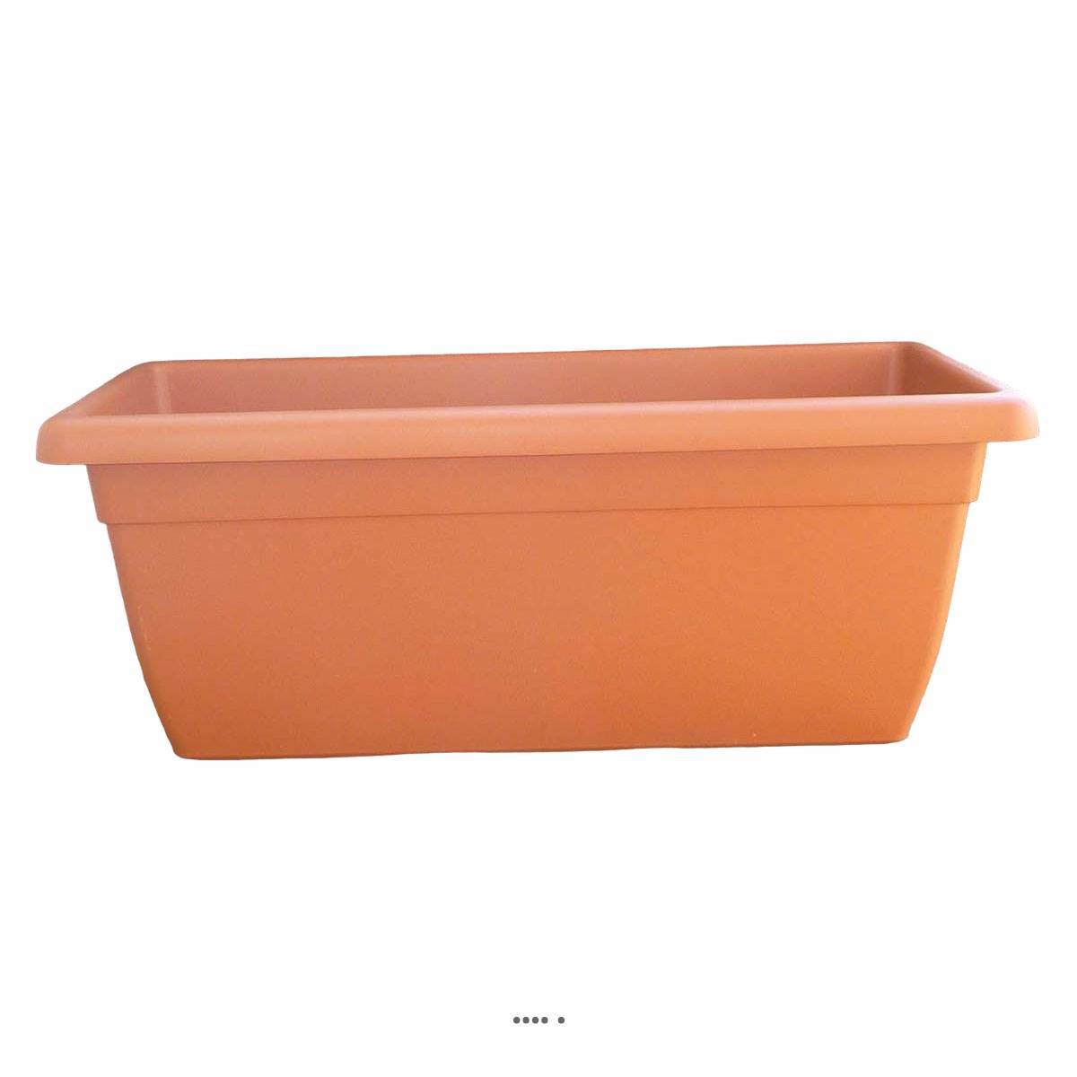 Artificielles - Jardinière DURRO L 60 cm en plastique injecte extérieur Terre Cuite - choisissez votre diamtre ou votre longueur: 60 cm - couleur: Ambre - Imagen 2