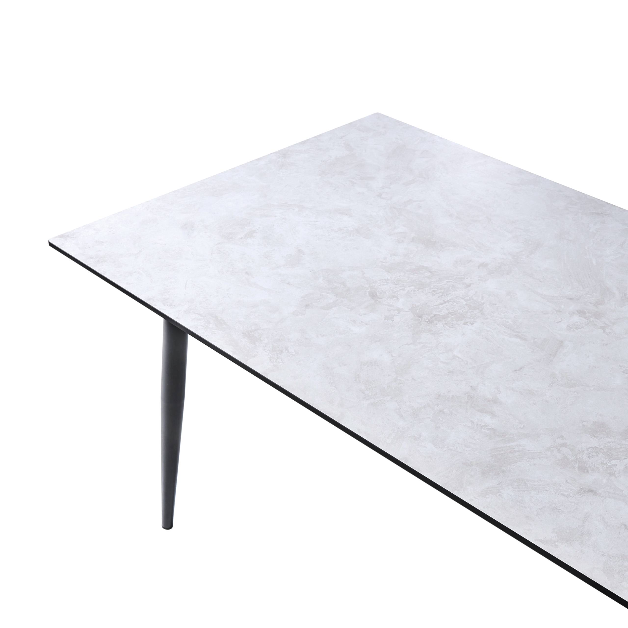 Table de repas Panneau stratifié haute pression HPL Gris clair TOLENTINO - Beliani - Image 4