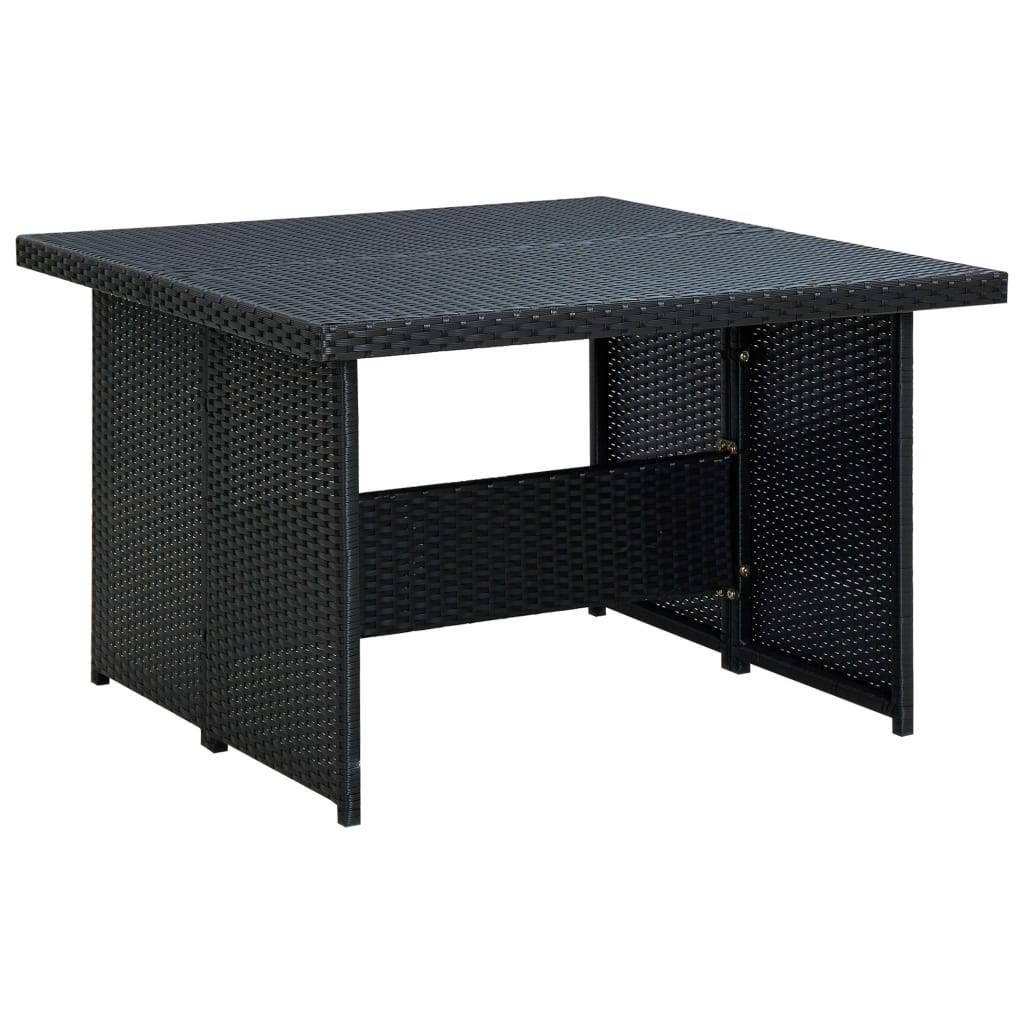 Helloshop26 - Salon de jardin meuble d'extérieur ensemble de mobilier 6 pièces avec coussins résine tressée noir - Imagen 6