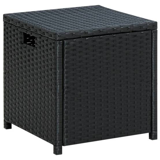 Helloshop26 - Salon de jardin meuble d'extérieur ensemble de mobilier 6 pièces avec coussins résine tressée noir - Imagen 9