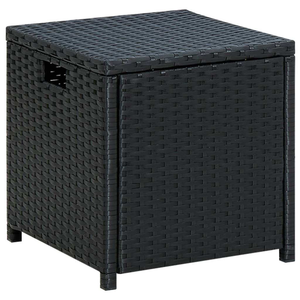 Helloshop26 - Salon de jardin meuble d'extérieur ensemble de mobilier 6 pièces avec coussins résine tressée noir - Imagen 9