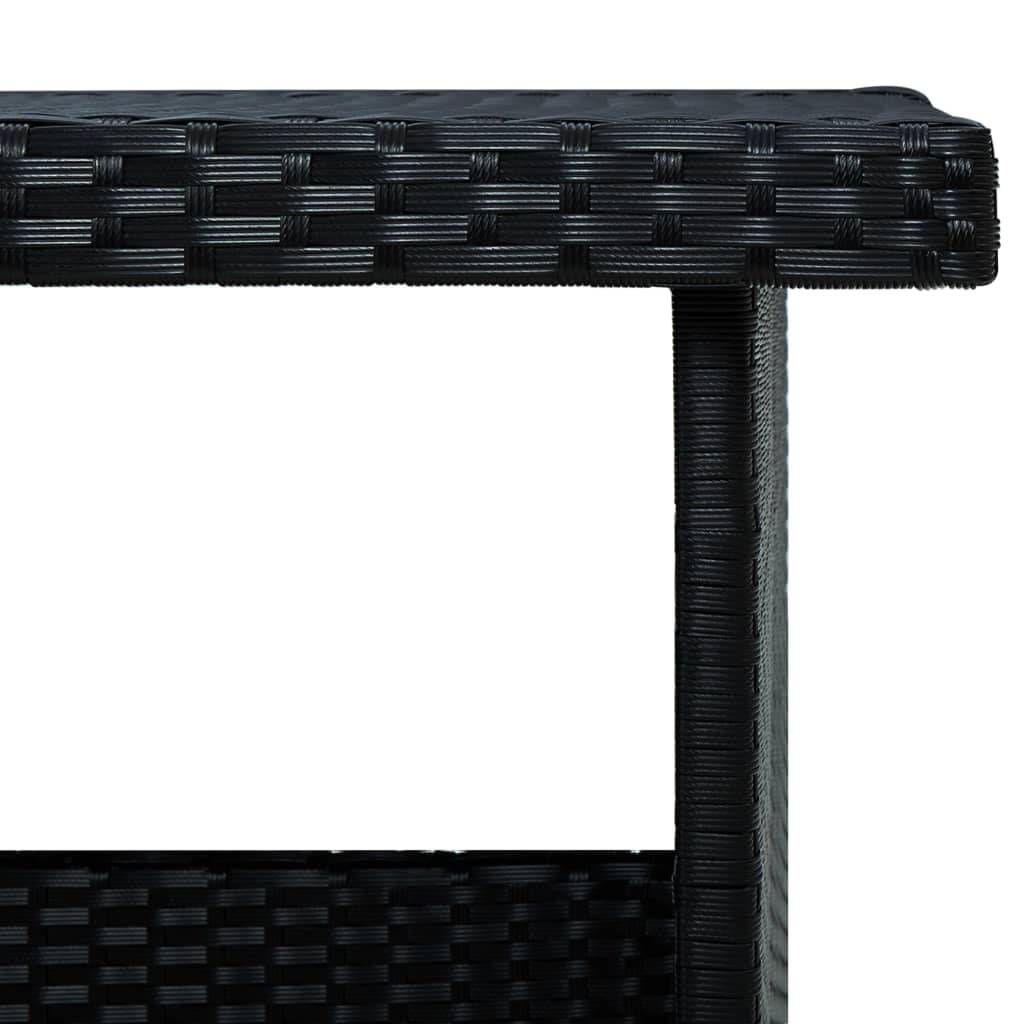 Helloshop26 - Salon de jardin meuble d'extérieur ensemble de mobilier 6 pièces avec coussins résine tressée noir - Imagen 7