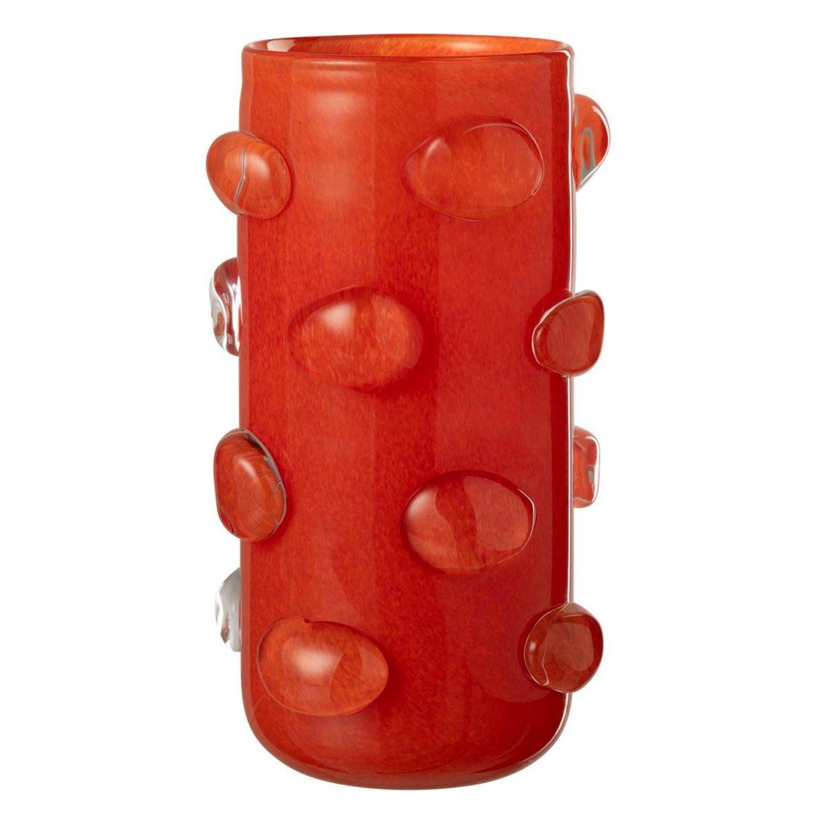 Vase Déco en Verre "Aruna" 32cm Rouge - Image 1