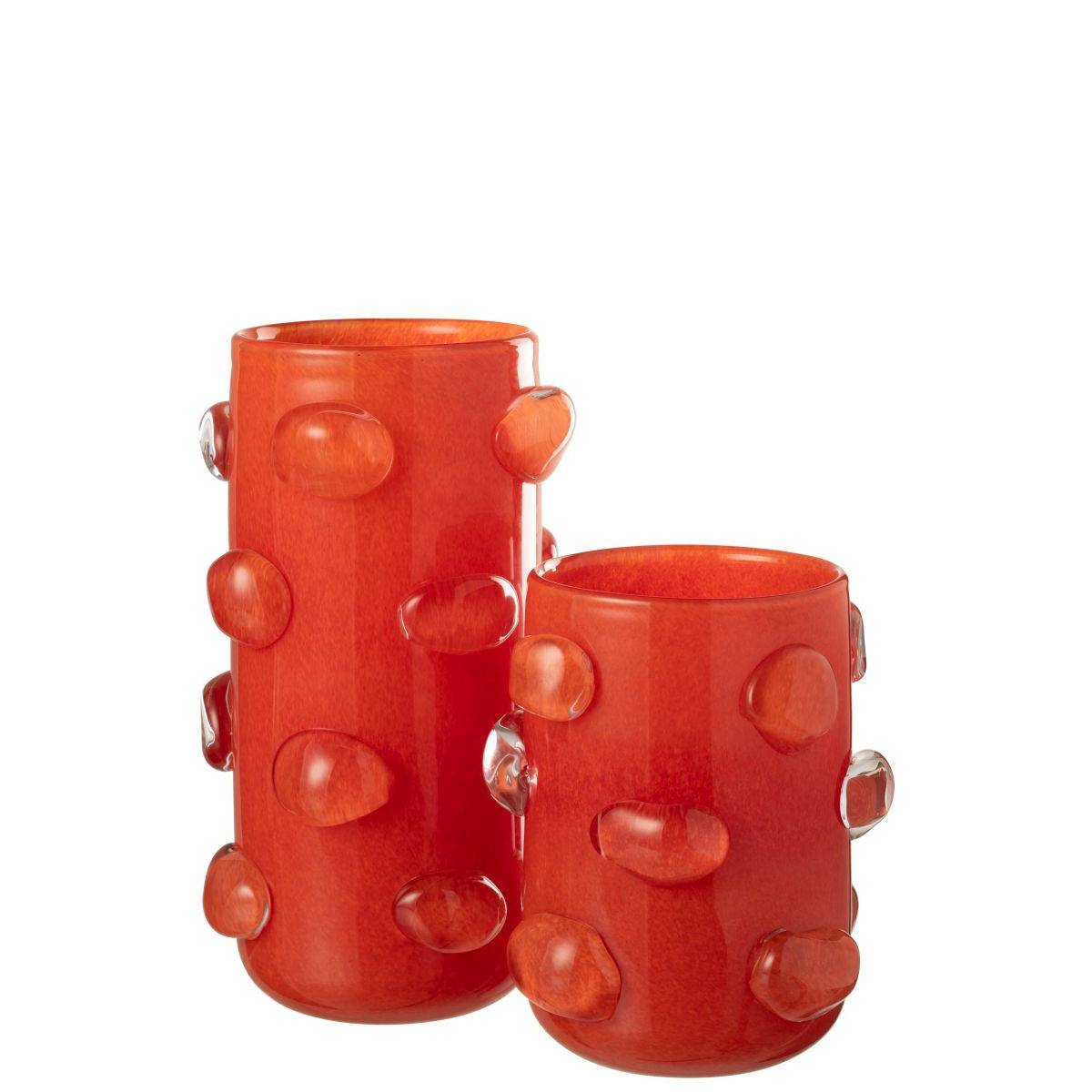 Vase Déco en Verre "Aruna" 32cm Rouge - Image 2