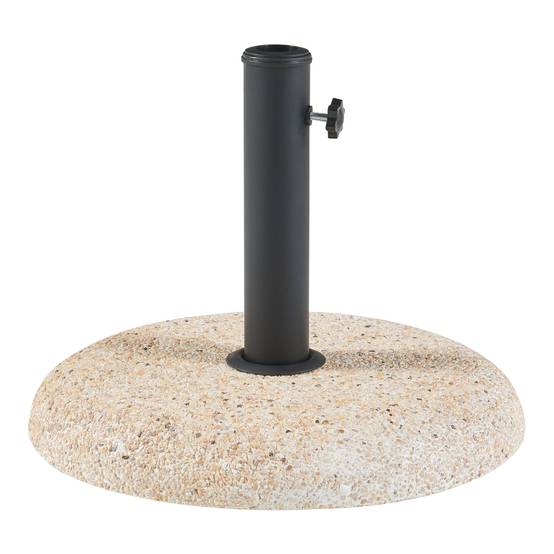 Casa.Pro - Pied de parasol Bitritto avec adaptateurs 37 42 52 58 mm aspect pierre beige casa.pro - Imagen 1