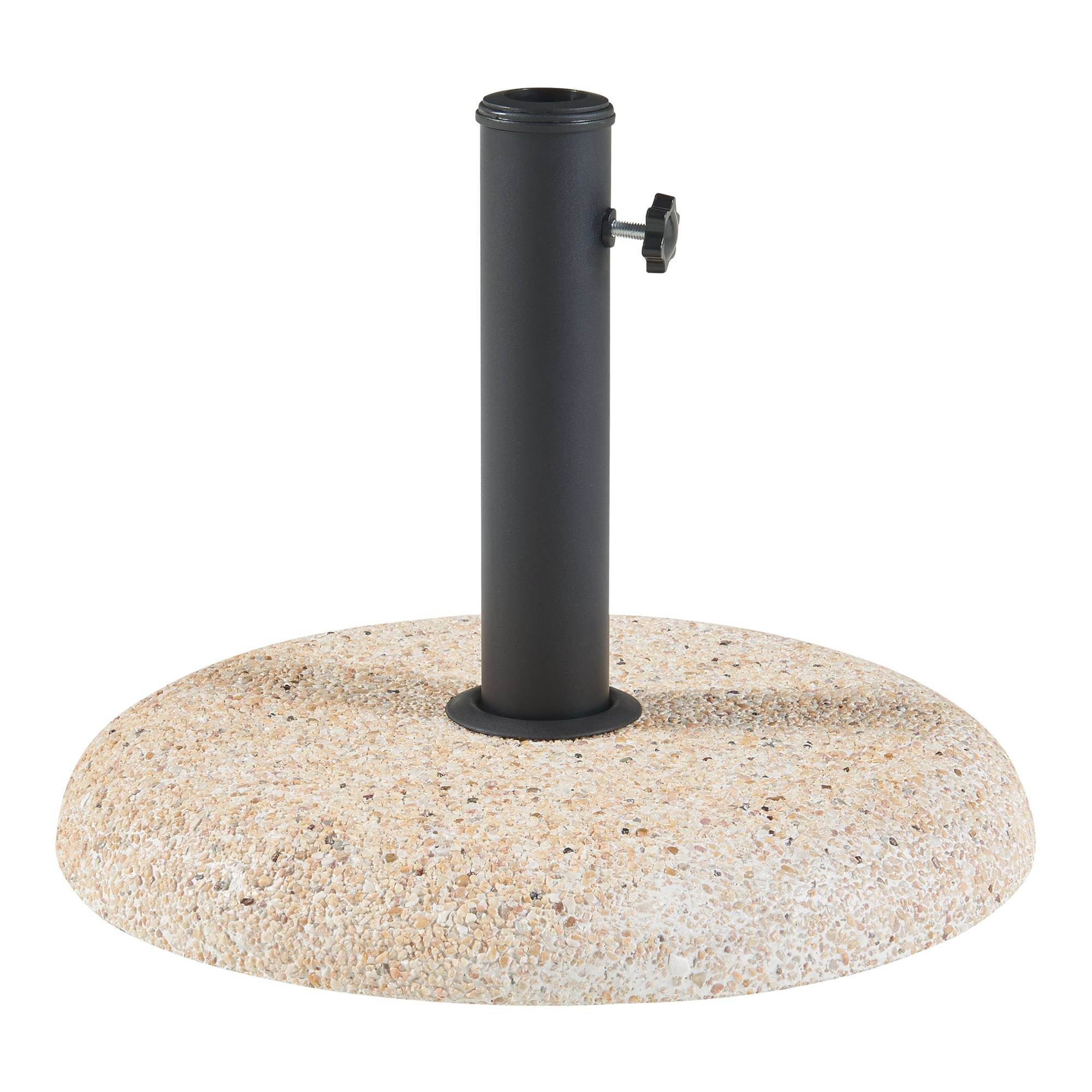 Casa.Pro - Pied de parasol Bitritto avec adaptateurs 37 42 52 58 mm aspect pierre beige casa.pro - Imagen 1