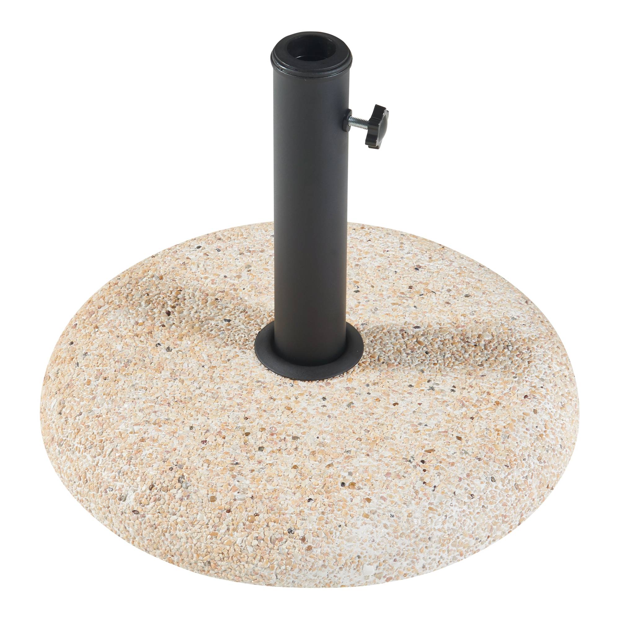 Casa.Pro - Pied de parasol Bitritto avec adaptateurs 37 42 52 58 mm aspect pierre beige casa.pro - Imagen 4