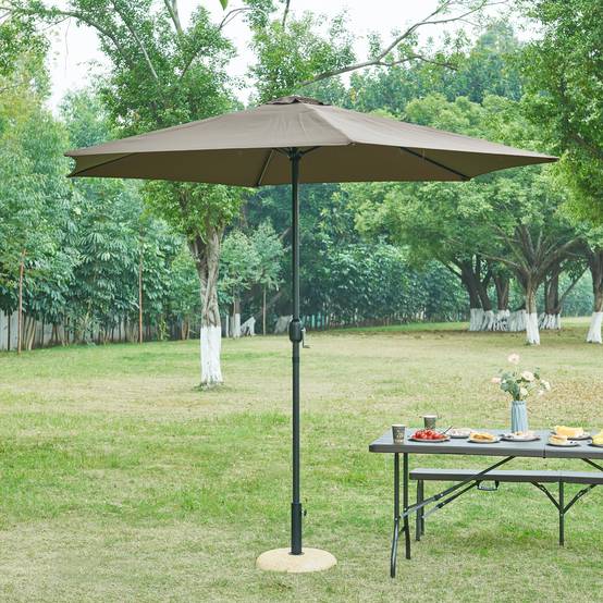 Casa.Pro - Pied de parasol Bitritto avec adaptateurs 37 42 52 58 mm aspect pierre beige casa.pro - Imagen 2