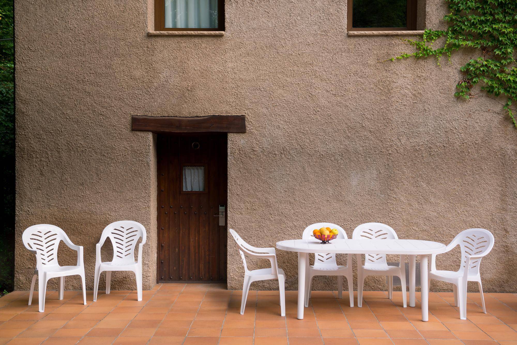 Table ovale extérieur 180x90 blanc OLOT garbar - Image 3