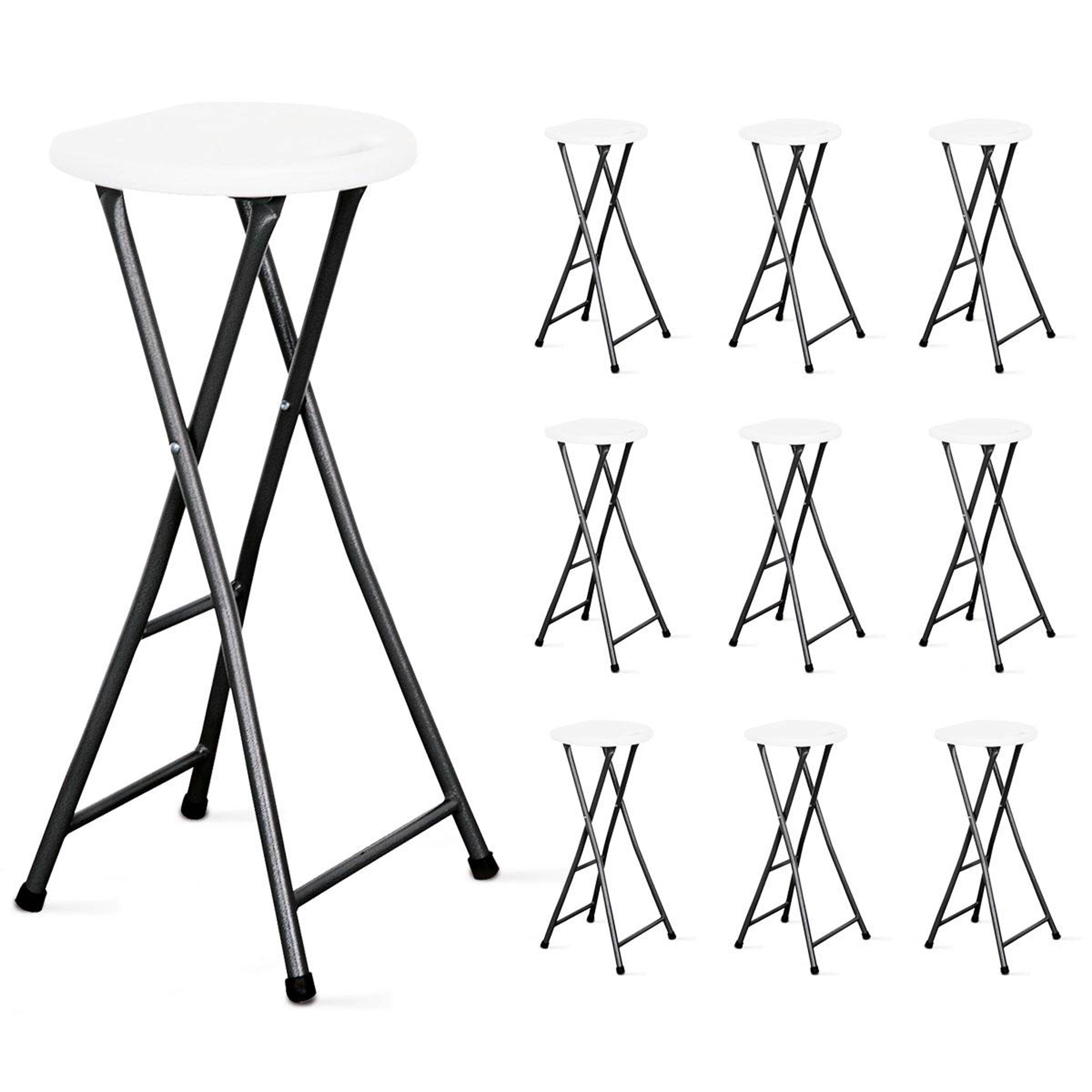 Oviala - Lot de 10 tabourets de bar pliant REKKEM - Oviala - Imagen 1