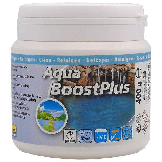 Ubbink - Limpiador de agua para estanques Aqua Boost Plus 400 g, 6500 L - UBBINK