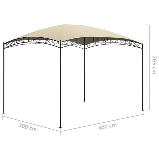 Pergola Jardin - Tonnelle de jardin - Belvédère 3x4x2,65 m Crème 180 g/m² MI37 - Image 5