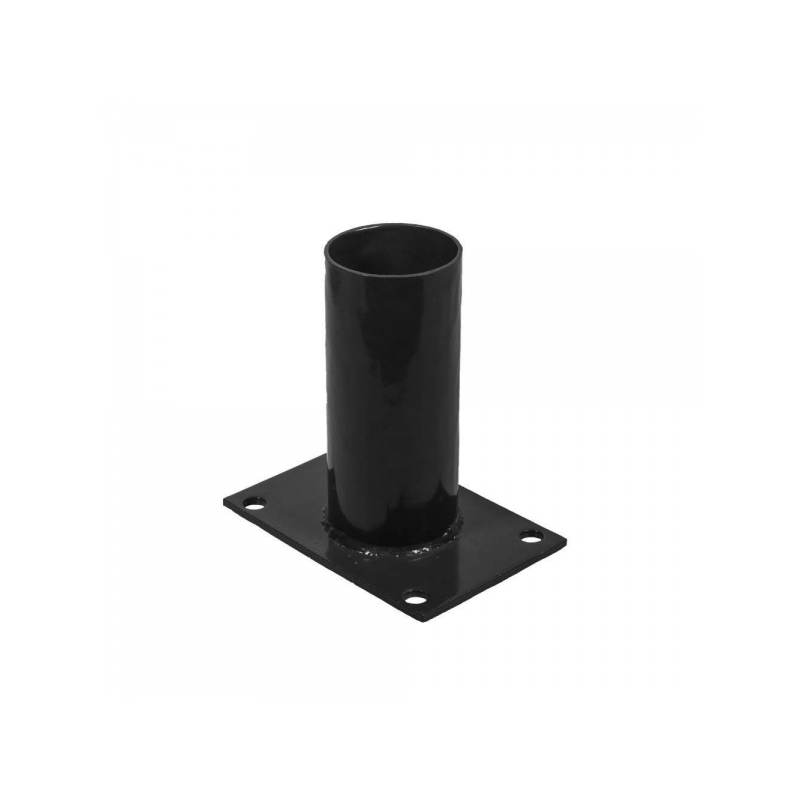 Platine de fixation diamètre 60 mm pour portillon grillagé Noir - Easy Clôture