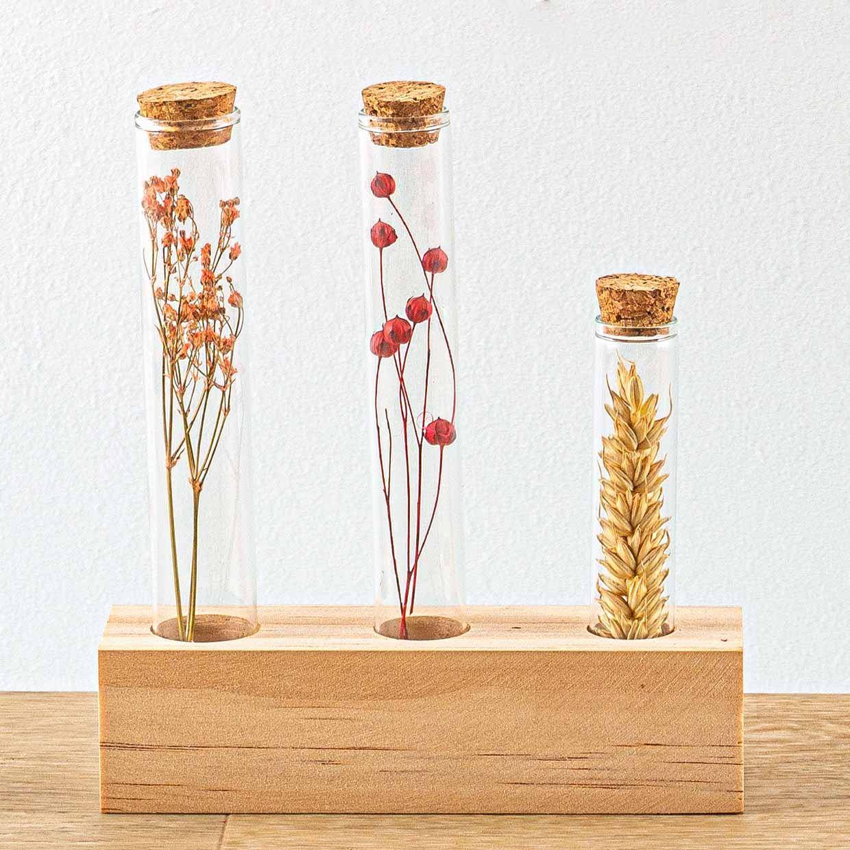 Support en bois pour fleurs séchées - tube M - Image 2