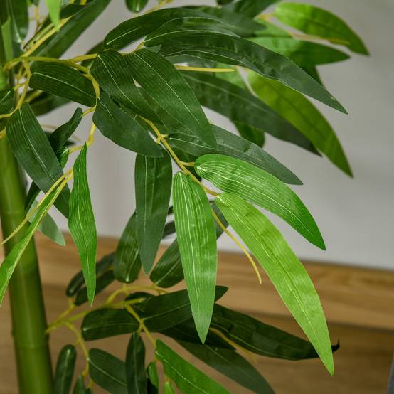 Bambou artificiel en pot plastique décoration intérieur ambiance zen naturel 160cm vert - ComfortXL Outdoor Living - Image 10