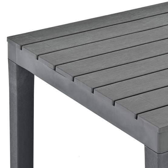 Table de jardin plastique anthracite 78 x 78 x 72 cm - PANGIVO - Image 4