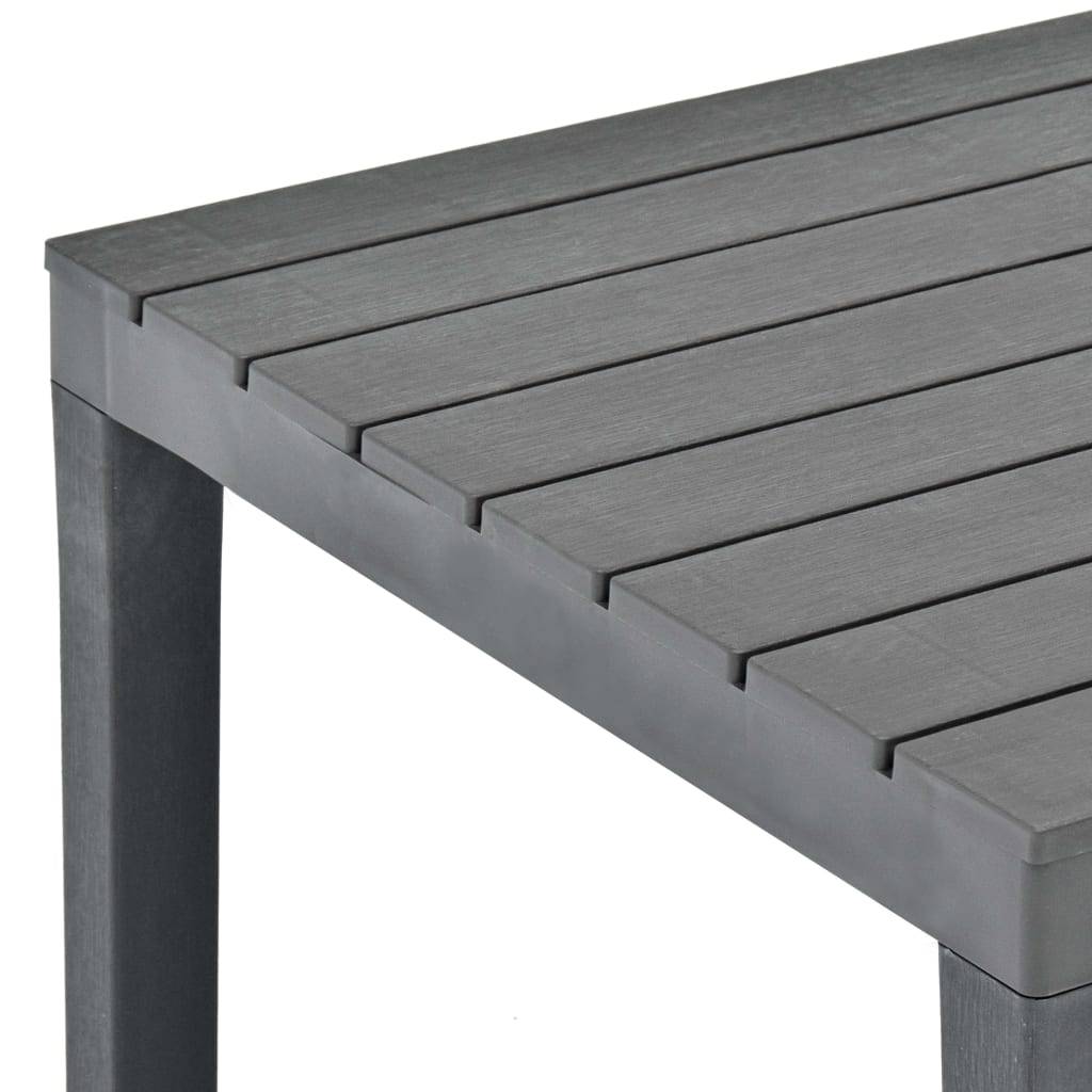 Table de jardin plastique anthracite 78 x 78 x 72 cm - PANGIVO - Image 4