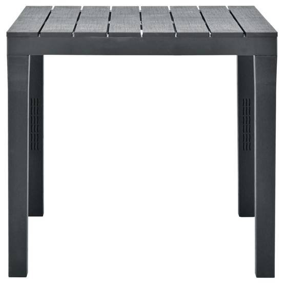 Table de jardin plastique anthracite 78 x 78 x 72 cm - PANGIVO - Image 3
