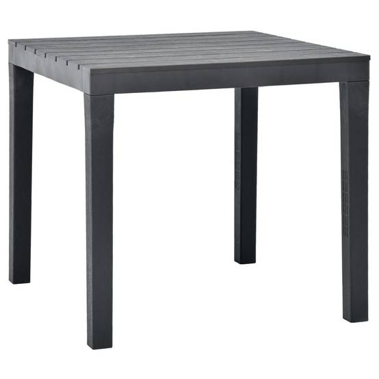 Table de jardin plastique anthracite 78 x 78 x 72 cm - PANGIVO - Image 1