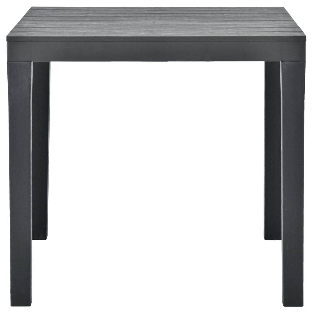 Table de jardin plastique anthracite 78 x 78 x 72 cm - PANGIVO - Image 2