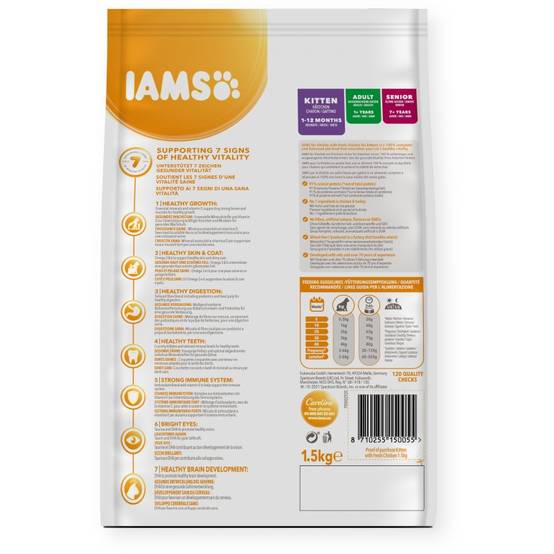 Croquettes chaton Poulet - IAMS for Vitality 1,5 kg - Image 2