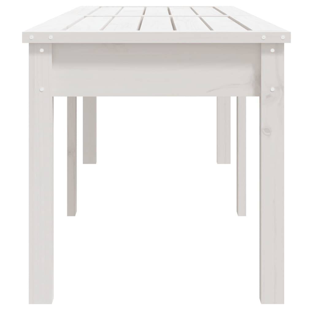 Maison Chic - Banc de jardin - Banc d'extérieur - Banquette à 2 places blanc 159,5x44x45 cm bois massif pin - Imagen 5