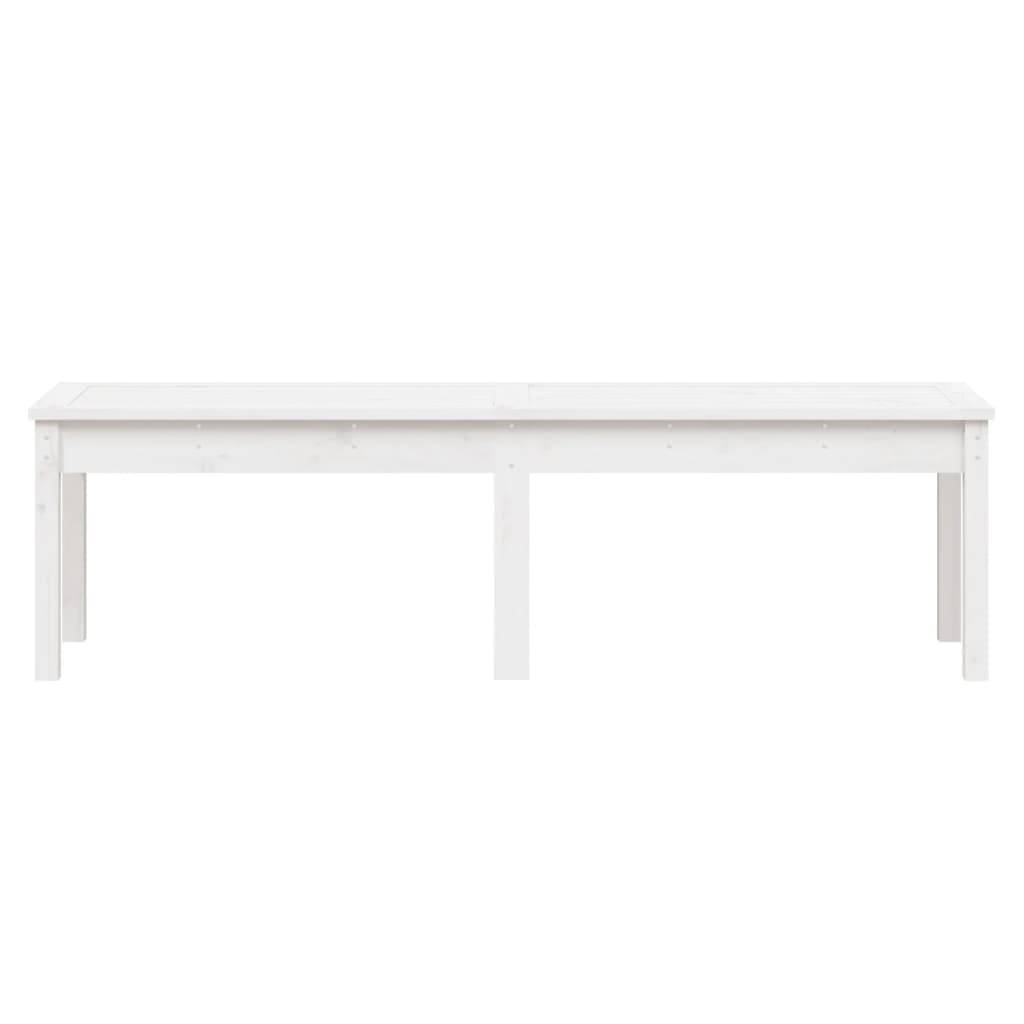 Maison Chic - Banc de jardin - Banc d'extérieur - Banquette à 2 places blanc 159,5x44x45 cm bois massif pin - Imagen 4