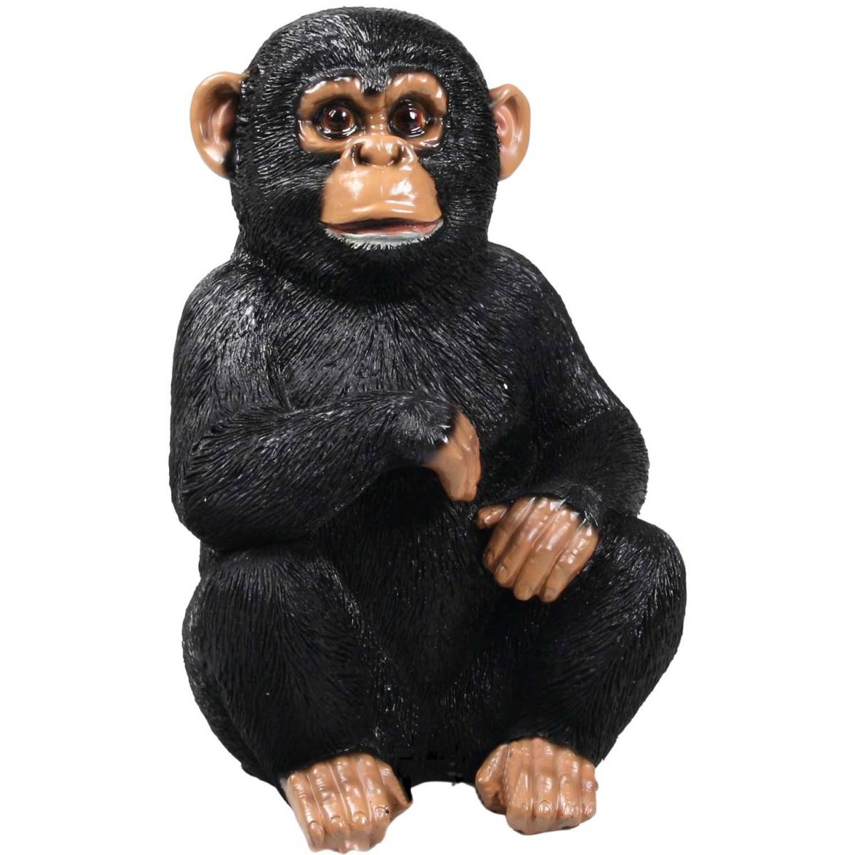 Farmwood Animals - Chimpanzé assis en résine 18 x 15 x 24 cm - Imagen 1