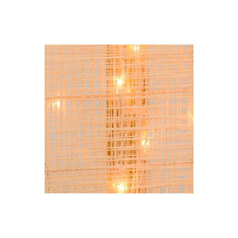 Lotti - Lot de 3 Paquets Cadeaux 3D lumineux H25 20 15cm LED ambré fil tressé crème et marron Lotti - Imagen 6