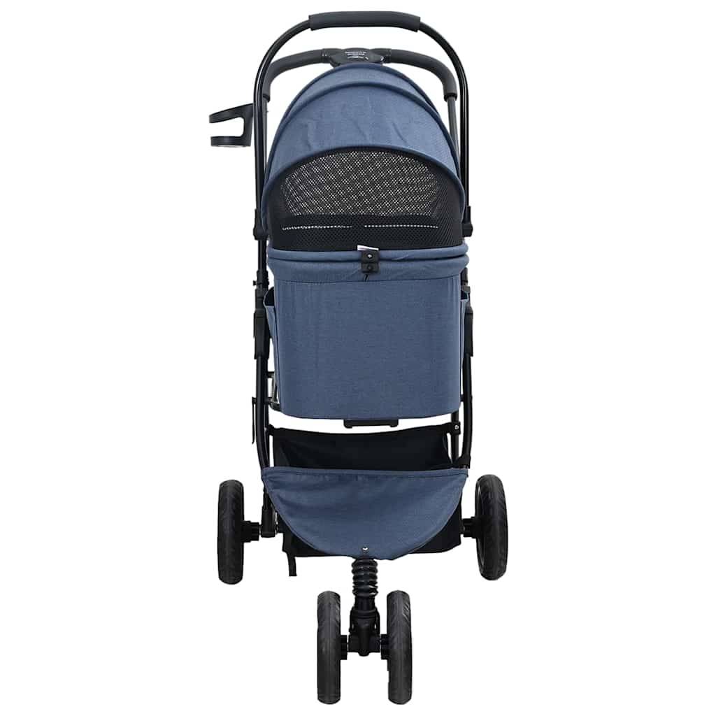 Poussette pour animaux polyester bleu 78 x 54 x 101 cm - PANGIVO - Image 7