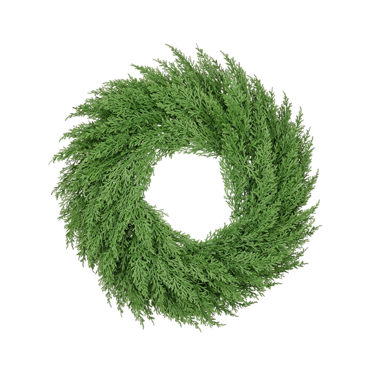Couronne de Noël artificielle Ø45 cm - style cyprès - Little Grove - Image 1