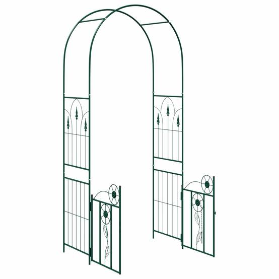 Arche de jardin Métal Vert avec Porte Verrouillable Décoration Extérieure 102cm - ComfortXL Outdoor Living - Image 5