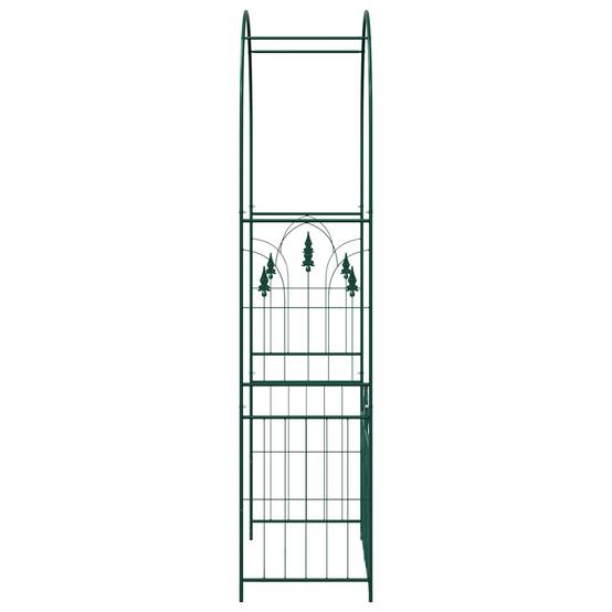 Arche de jardin Métal Vert avec Porte Verrouillable Décoration Extérieure 102cm - ComfortXL Outdoor Living - Image 7