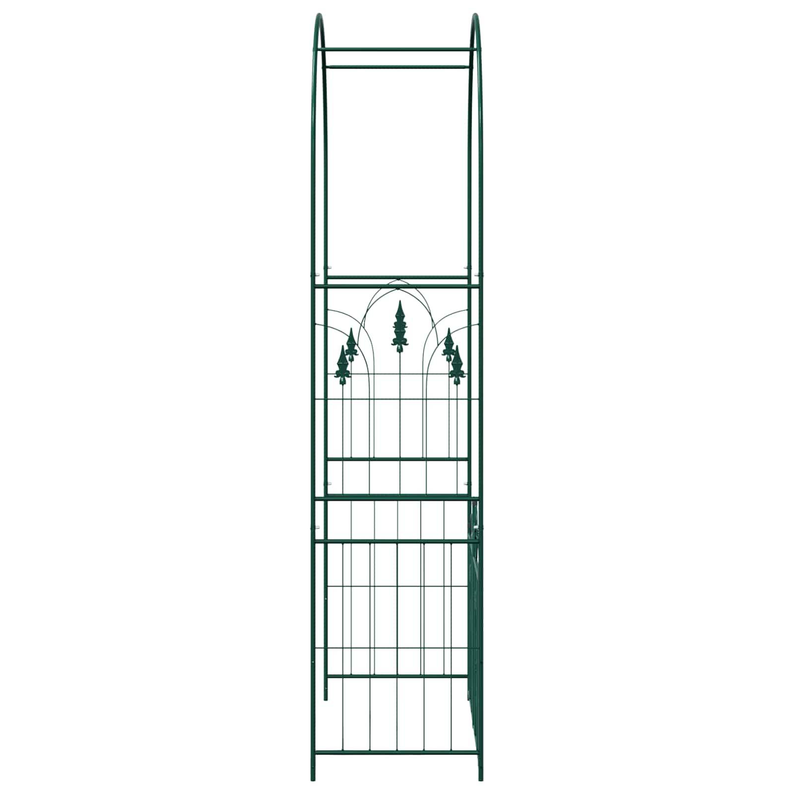 Arche de jardin Métal Vert avec Porte Verrouillable Décoration Extérieure 102cm - ComfortXL Outdoor Living - Image 7